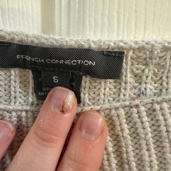 French Connection Cream Crew Neck Sweater - Picture 2 of 5